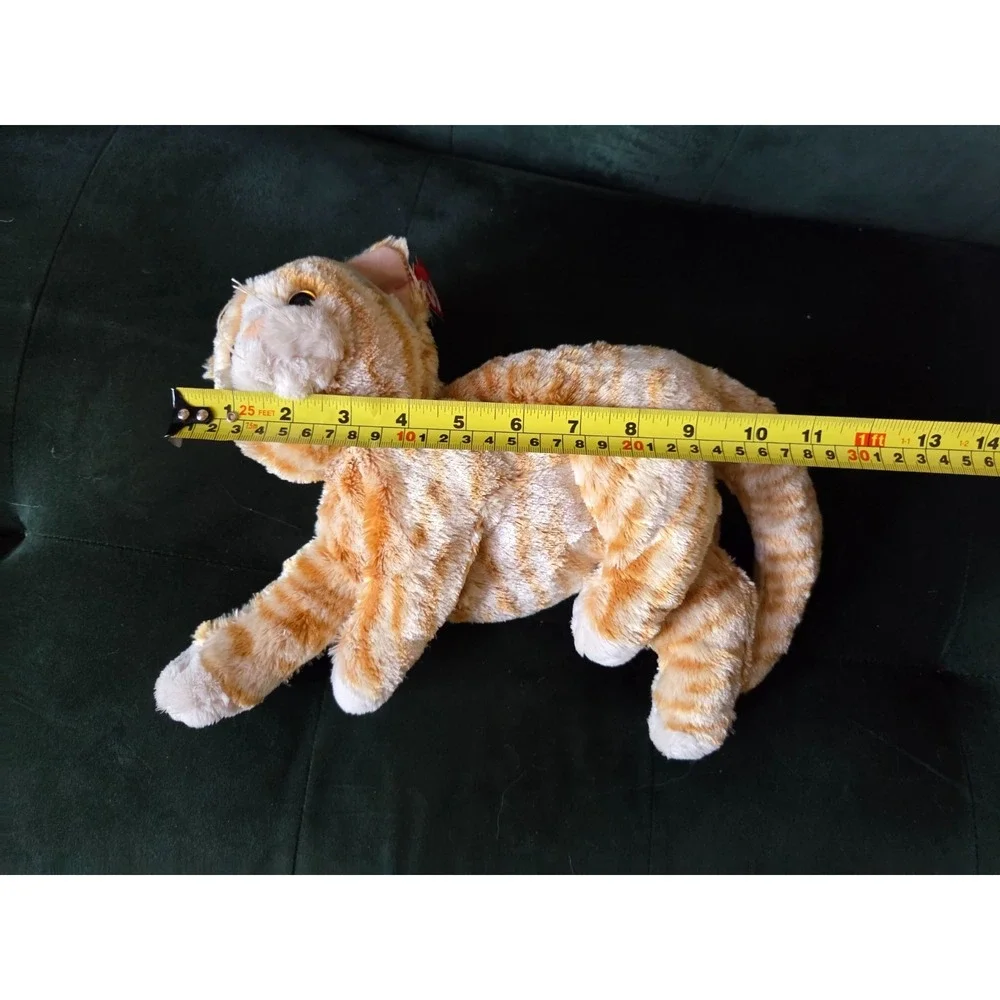 Ty Classic Cobbler Orange Tabby Plush Cat 12'' Laying W/ Tags 2016